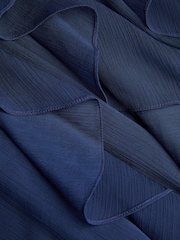 Navy Blue - Damit Pang-Prom na may Halter Ruffle ng Monsoon Arizona - Larawan 4 ng 4