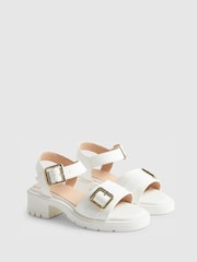 River Island White Snake Buckle Sandals - Image 2 of 4