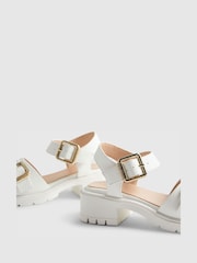 River Island White Snake Buckle Sandals - Image 3 of 4