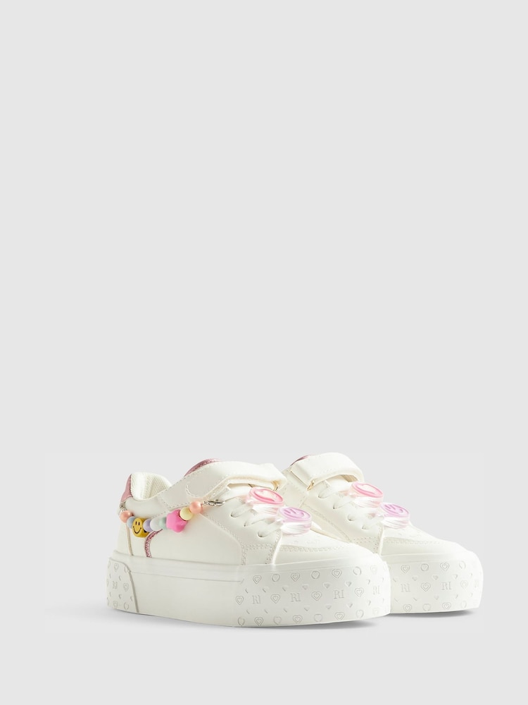 River Island White Charm Trainers - Image 2 of 5
