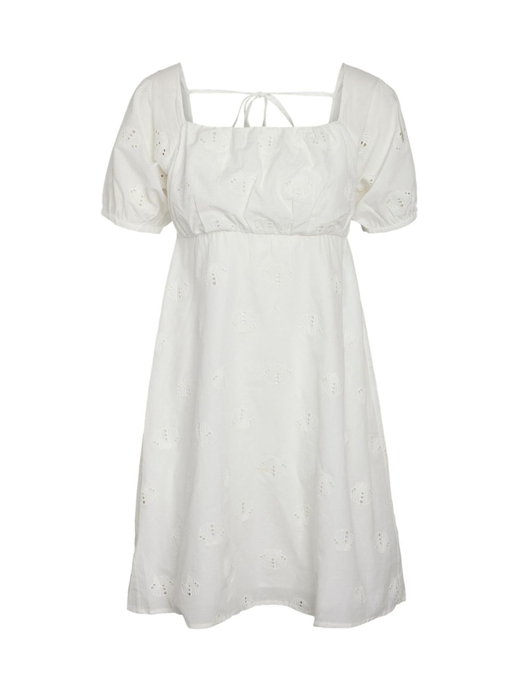 NOISY MAY White Short Sleeve Mini Dress - Image 1 of 2 NOISY MAY White Short Sleeve Mini Dress - Image 1 of 2