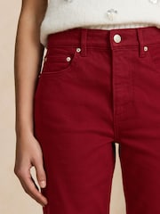 Red Mid Rise Stretch Bootcut Jeans - Image 5 of 8