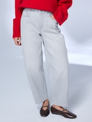 Grey Barrel Leg Jeans - Image 3 of 8