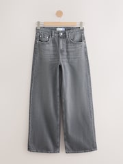 Dark Grey Wide Leg Denim Jeans - Image 6 of 8