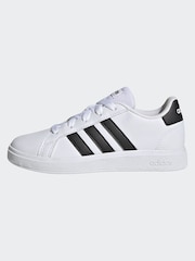 adidas White Grand Court Lifestyle Tennis Lace-Up Shoes - Image 10 of 10