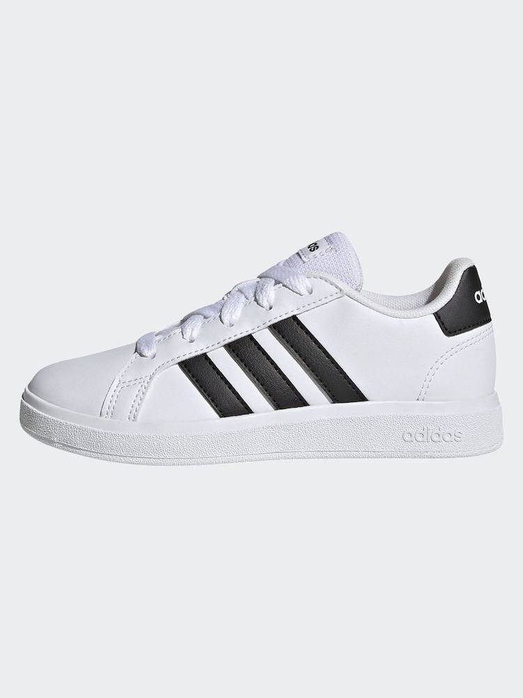 adidas White Grand Court Lifestyle Tennis Lace-Up Shoes - Image 10 of 10