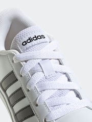 adidas White Grand Court Lifestyle Tennis Lace-Up Shoes - Image 6 of 10