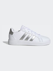 adidas White Grand Court Lifestyle Tennis Lace-Up Shoes - Image 3 of 9