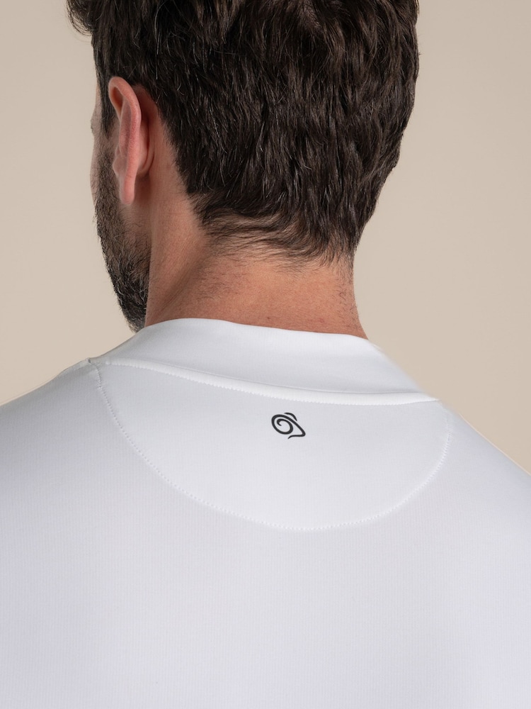 Craghoppers Cream NosiLife Long Sleeved Mock Neck Top - Image 6 of 6