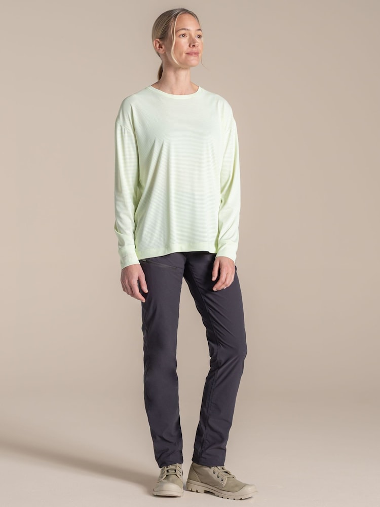 Craghoppers Green Nosilife Solarshield+Long Sleeved T-Shirt - Image 1 of 4