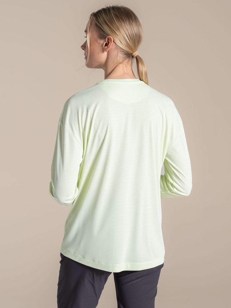 Craghoppers Green Nosilife Solarshield+Long Sleeved T-Shirt - Image 2 of 4