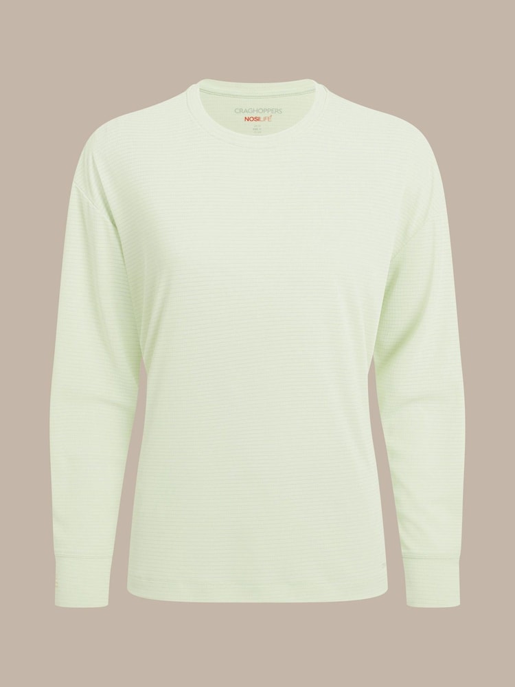 Craghoppers Green Nosilife Solarshield+Long Sleeved T-Shirt - Image 4 of 4
