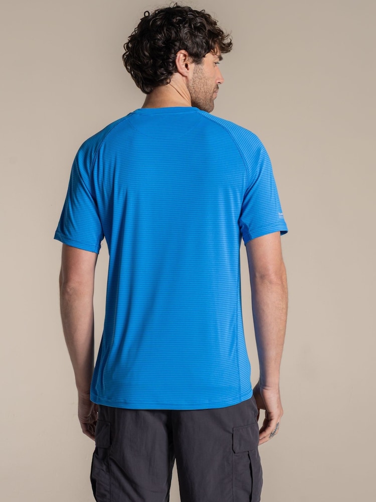 Craghoppers Blue NosiLife SolarShield+ Short Sleeved T-Shirt - Image 2 of 4