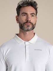 Craghoppers Cream NosiLife Bramshaw Long Sleeved Polo Top - Image 2 of 6