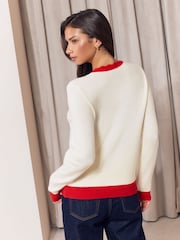 Lipsy Christmas Merrier with a Matcha Embellished Knitted Jumper - រូបភាព 4 នៃ 6