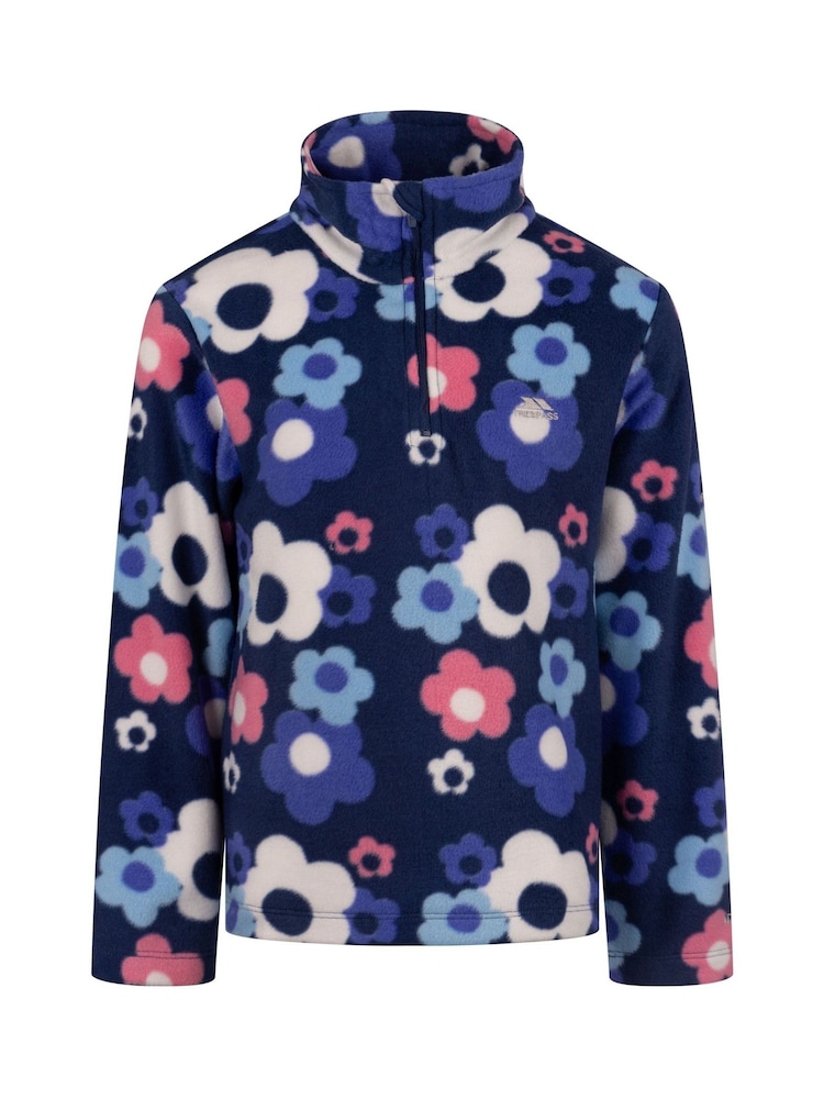 Trespass Blue Melsa Flower Print Full Zip Fleece - Image 1 of 2