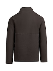 Trespass Dark Brown North Block Pocket 1/4 Zip Fleece - Image 2 of 2