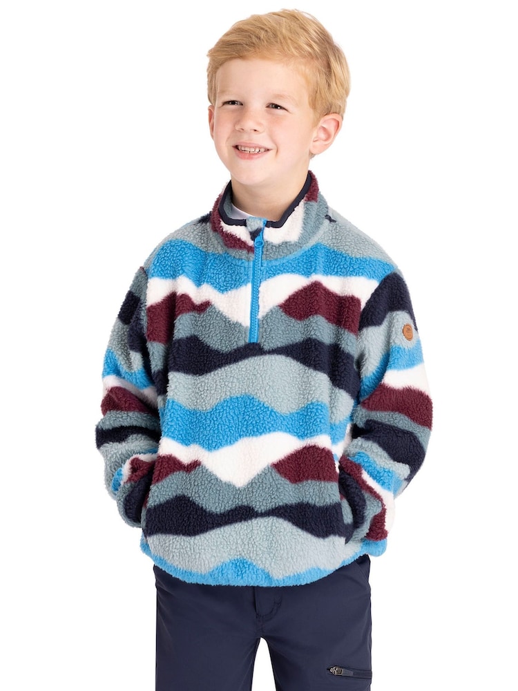 Trespass Blue Ovie Kids Fleece - Image 1 of 3 Trespass Blue Ovie Kids Fleece - Image 1 of 3