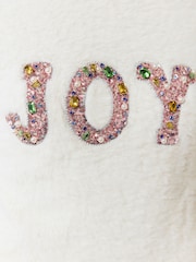 Cream Joy - Lipsy Christmas Fluffy Knitted Top - Bild 4 von 6