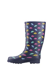 Mėlyna - „Cotswolds Cleeve“ aukšti sintetinės gumos Wellingtons batai - 2 paveikslėlis iš 4
