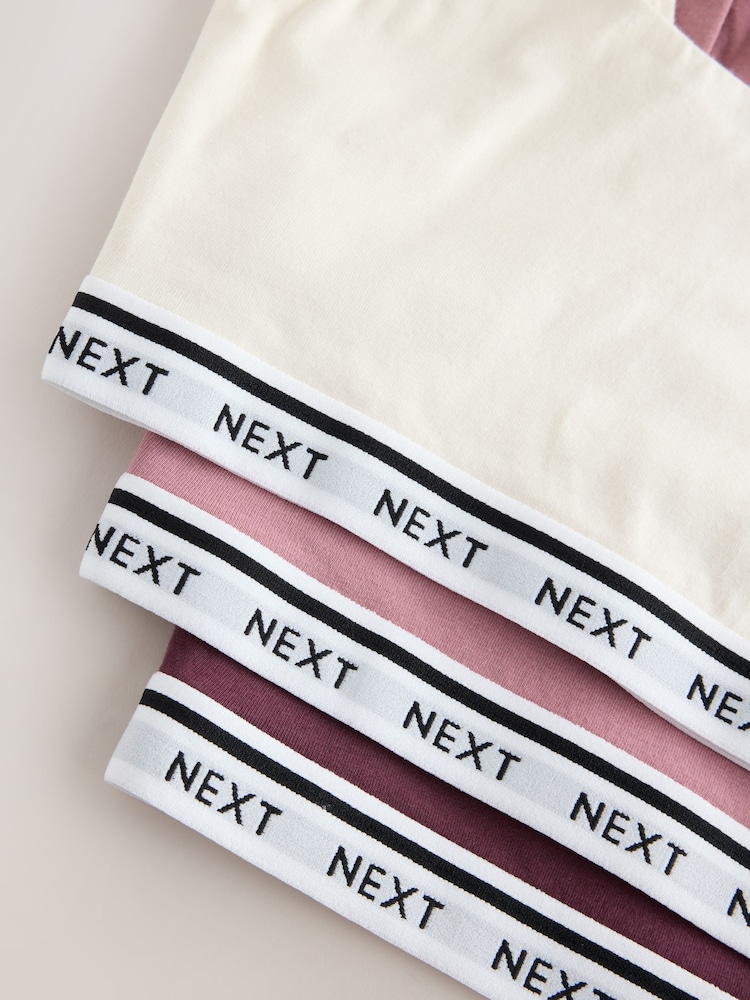 Pink/Plum/Cream 3 Pack Cotton Rich Ultimate Comfort Crop Tops - Image 10 of 10 Pink/Plum/Cream 3 Pack Cotton Rich Ultimate Comfort Crop Tops - Image 10 of 10