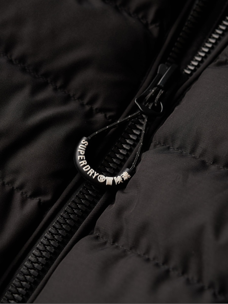 Svart - Superdry Med hette Fuji Fôret jakke - Bilde 8 av 8