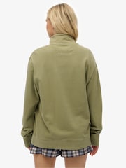 Superdry Green Classic Essential Half Zip Jumper - Image 2 of 7