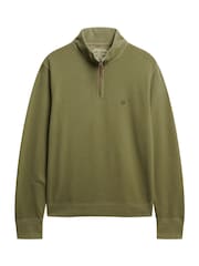 Superdry Green Classic Essential Half Zip Jumper - Image 6 of 7