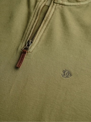 Superdry Green Classic Essential Half Zip Jumper - Image 7 of 7