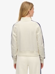 Superdry White Athletic Essentials Logo Track Top - Image 2 of 7