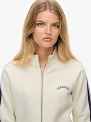 Superdry White Athletic Essentials Logo Track Top - Image 5 of 7