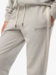 Superdry Grey Athletic Stripe Flare Joggers - Image 1 of 8