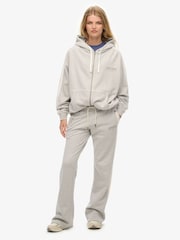 Superdry Grey Athletic Stripe Flare Joggers - Image 2 of 8