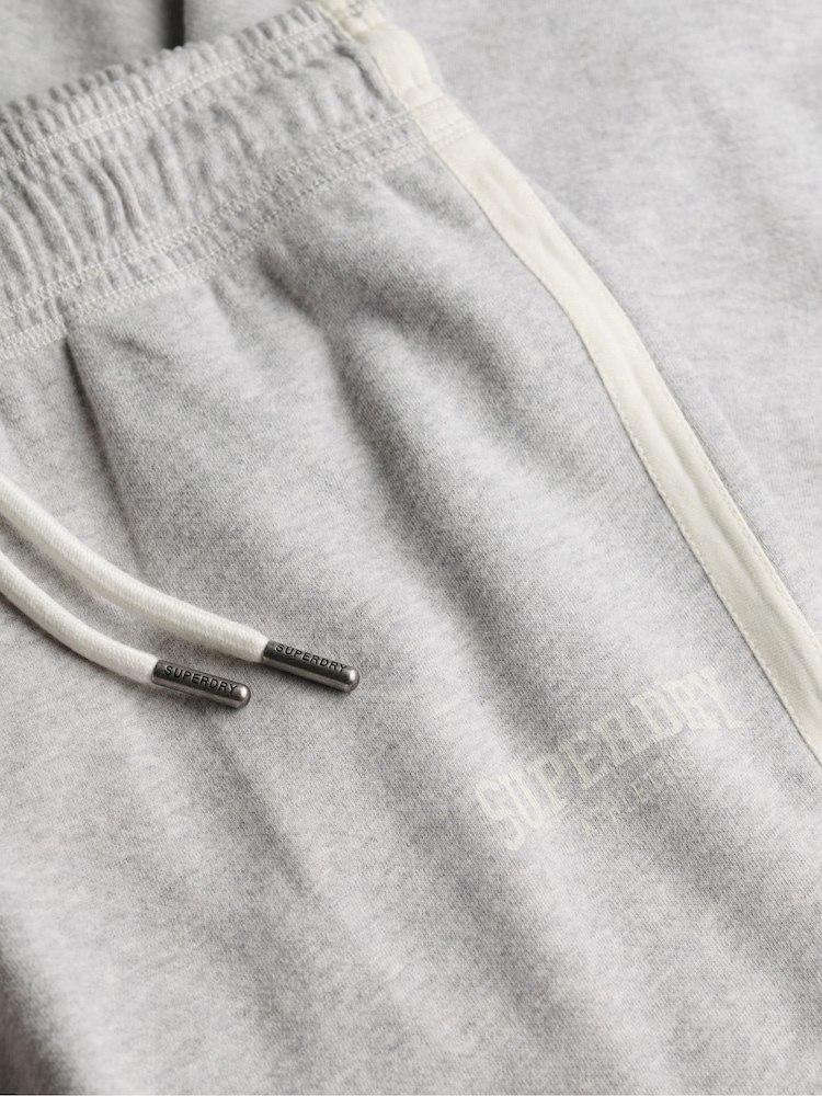 Superdry Grey Athletic Stripe Flare Joggers - Image 8 of 8