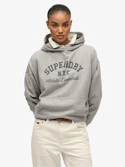Grå - Superdry Athletic Essentials Relaxed Hettegenser - Bilde 2 av 7