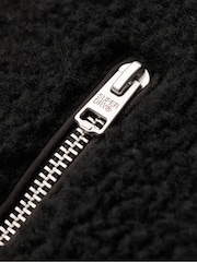 Superdry Black Vintage Retro Borg Fleece Jacket - Image 7 of 7