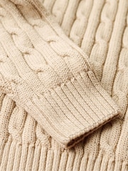 Superdry Nude Slouchy Cable Roll Neck Jumper - Image 7 of 7