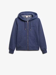 Superdry Blue Marl Essential Logo Zip Hoodie - Image 5 of 6