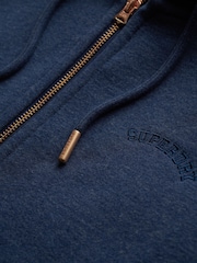 Superdry Blue Marl Essential Logo Zip Hoodie - Image 6 of 6