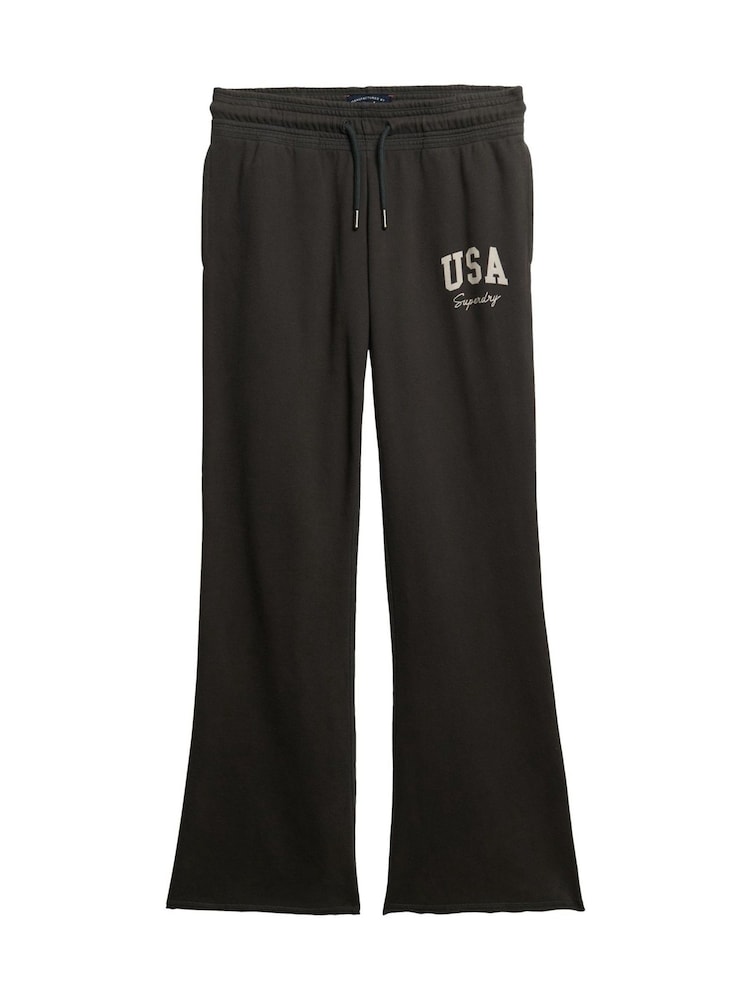 Superdry Grey Athletic Essentials Low Rise Flare Joggers - Image 6 of 6