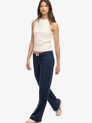 أزرق - بنطلون مخطط مصنوع من الجيرسيه من مجموعة Athletic Essentials من Superdry - صورة 5 من 6