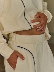 Daily by Desmond & Dempsey Cream Caballo Embroidered Joggers - Image 5 of 5