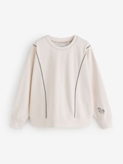 Daily by Desmond & Dempsey Cream Caballo Embroidered Sweat Top - Image 6 of 9