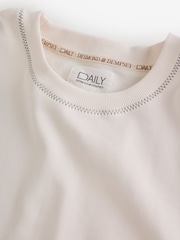 Daily by Desmond & Dempsey Cream Caballo Embroidered Sweat Top - Image 7 of 9