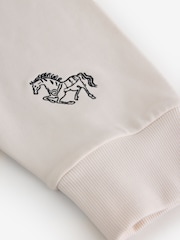 Daily by Desmond & Dempsey Cream Caballo Embroidered Sweat Top - Image 8 of 9