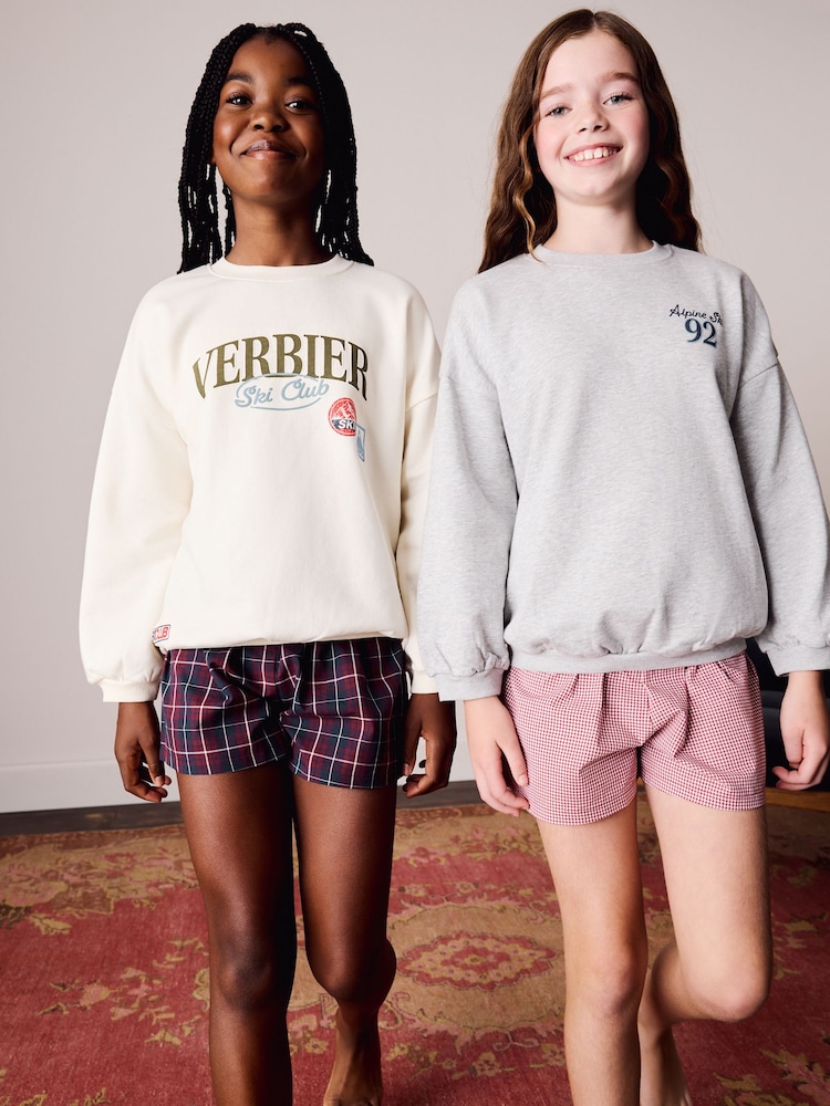 Grigio/écru - Pigiama con felpa e pantaloncini intrecciati 2 confezione (4-15anni) - Immagine 1 di 12 Grigio/écru - Pigiama con felpa e pantaloncini intrecciati 2 confezione (4-15anni) - Immagine 1 di 12