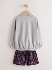 Grigio/écru - Pigiama con felpa e pantaloncini intrecciati 2 confezione (4-15anni) - Immagine 10 di 12