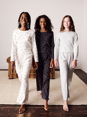 Black/White Wide Long Leg Pyjamas 3 Pack (3-16yrs) - Image 1 of 3