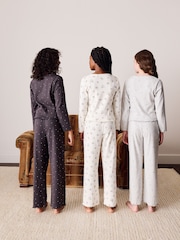 Black/White Wide Long Leg Pyjamas 3 Pack (3-16yrs) - Image 2 of 3