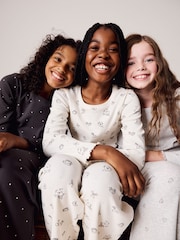 Black/White Wide Long Leg Pyjamas 3 Pack (3-16yrs) - Image 3 of 3